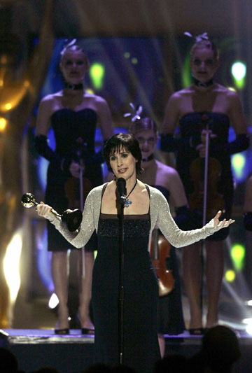 Irish singer Enya performs during the World Music Awards at Earl's Court in London November 15, 2006.