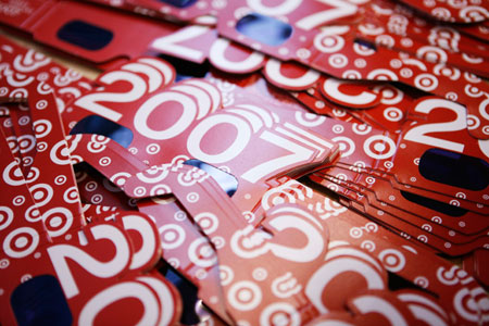 Glasses that will be passed out for New Year's Eve celebrations at Times Square in New York are seen December 30, 2006.