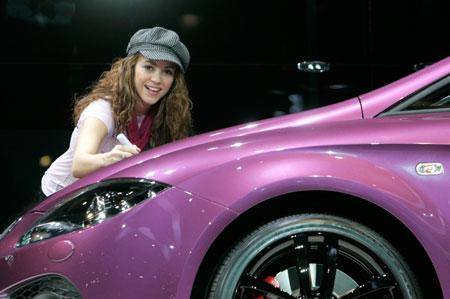 Shakira at the 77th Geneva car show