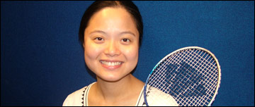 A badminton player