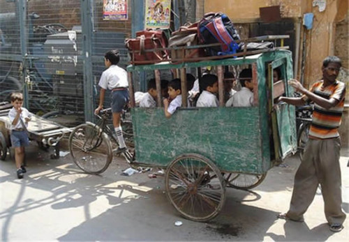 國(guó)外街頭千奇百怪的學(xué)生車