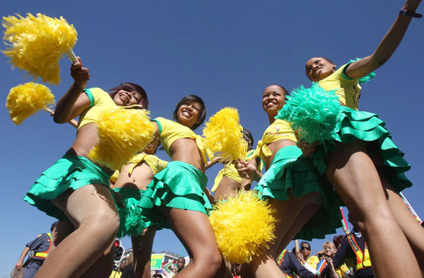 Soccer fans celebrate ahead of World Cup