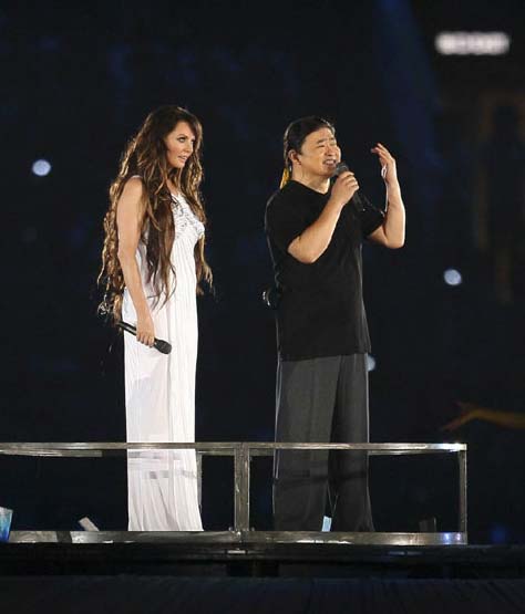 Liu Huan, British singer Sarah Brightman sing theme song