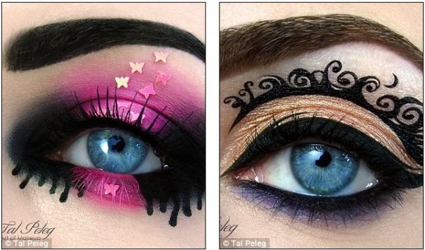 Makeup artist who paint pictures on her eyelids