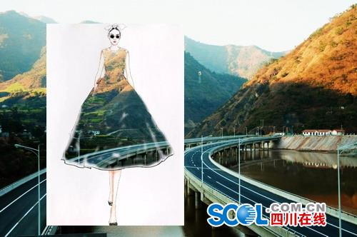 把高速公路做成衣服穿上身 美不美？（組圖）