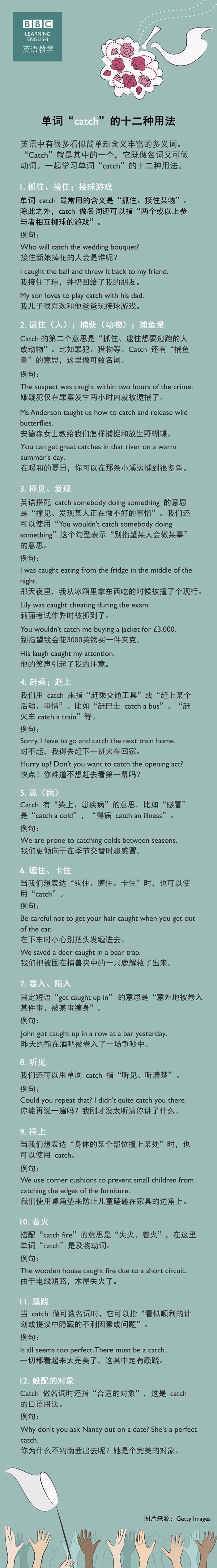 單詞“catch”的十二種用法