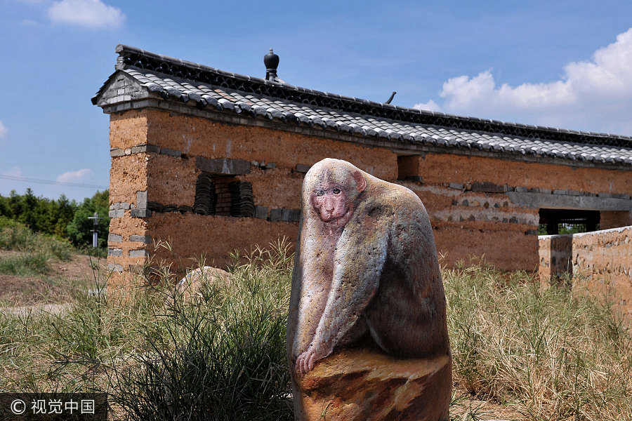 動物3D畫栩栩如生 神奇“石頭動物園”萌翻天（組圖）