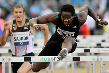 Cuba's Robles breaks men's 110m hurdles world record