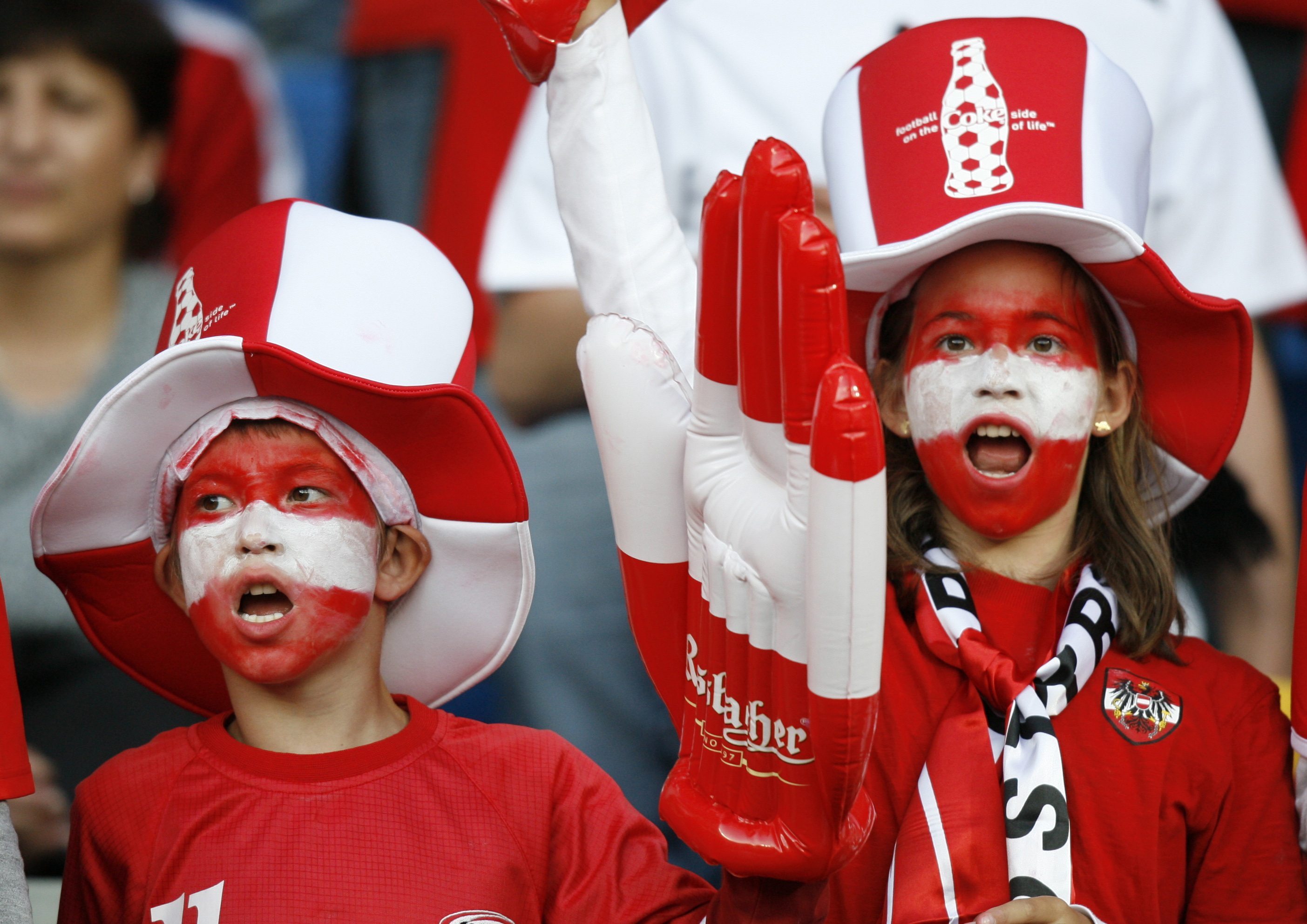 Fans at Euro 2008 soccer match