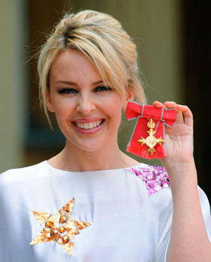 Kylie Minogue rewarded OBE