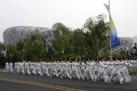 Dress rehearsal for Olympic opening ceremony