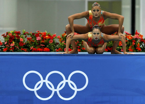 Marvellous synchronised swimming