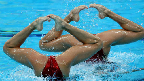 Marvellous synchronised swimming