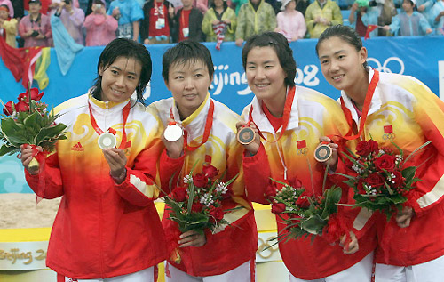 US wins beach volleyball, China silver and bronze