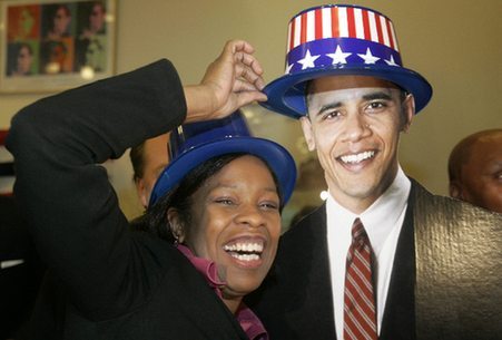 Obama sweeps to victory as first black president