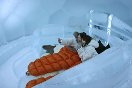 Alpha Resort-Tomamu's ice village in Japan