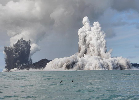 Undersea volcano erupts off Tonga coast