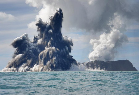 Undersea volcano erupts off Tonga coast