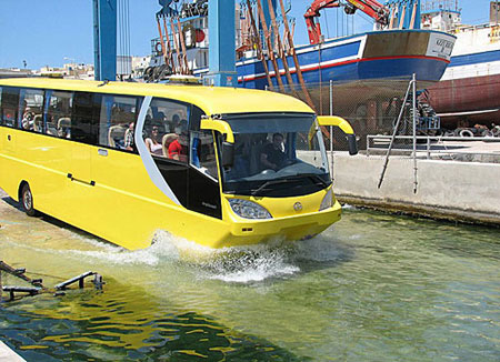 World's first amphibian coach unveiled