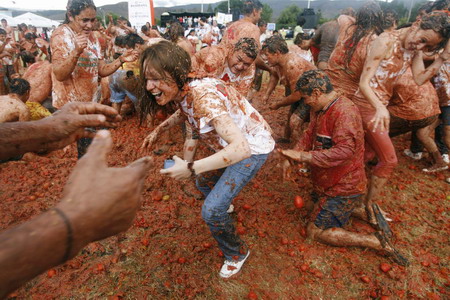 Tomato fight in Colombia