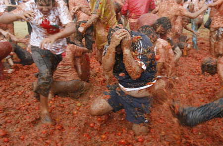 Tomato fight in Colombia