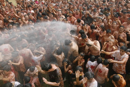 Tomato fight in Colombia