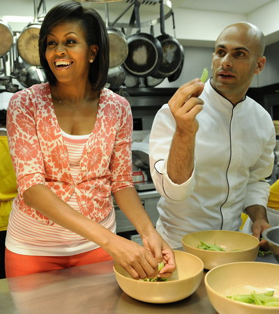 Vegetable harvest at White House