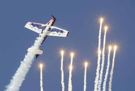 Performances during an aerial exhibition in Spain