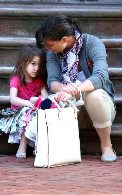 Katie Holmes spending time with Suri Cruise in Boston