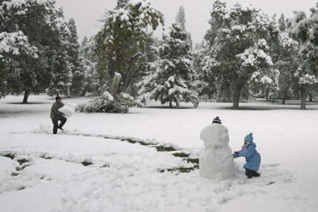 Beijing embraces first snowfall