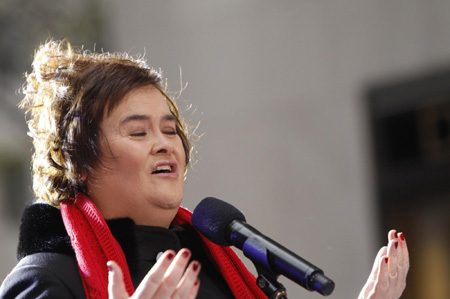 Susan Boyle performs on NBC's 