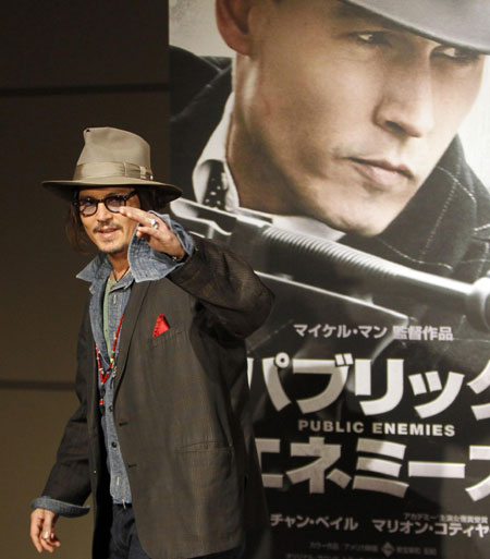 Johnny Depp promotes new movie in Tokyo