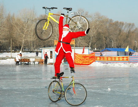 Santa Claus makes his appearance in every corner of the world