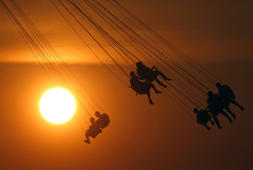 Enjoy a ride at Athens amusement park