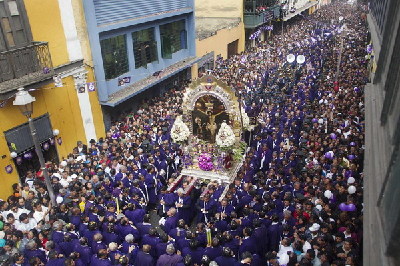 'Lord of Miracles' in procession in Peru