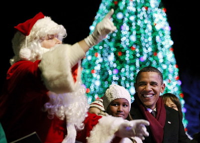 Obamas light National Christmas Tree