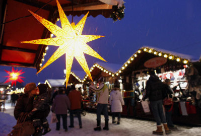 Enjoy at a Christmas market in Berlin