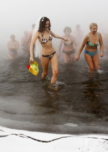 Ice wedding in Russia