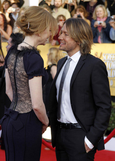 Red carpet of annual Screen Actors Guild Awards in Los Angeles