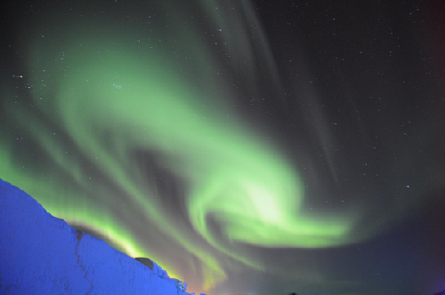 Northern lights glow above Sweden