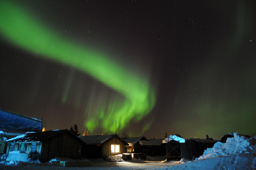 Northern lights glow above Sweden