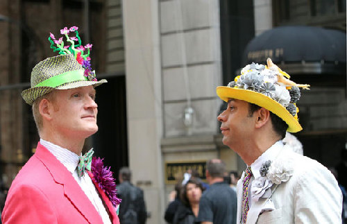 Hats show in New York Easter parade