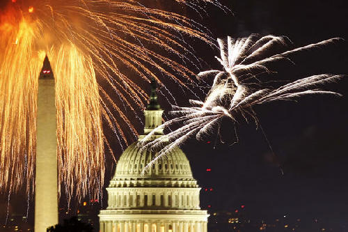 Fireworks mark Independence Day in US