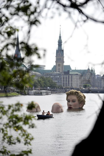 Grand mermaid in German lake