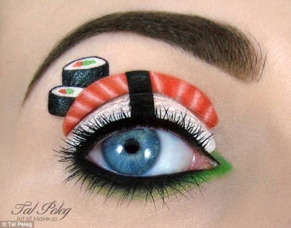 Makeup artist who paint pictures on her eyelids