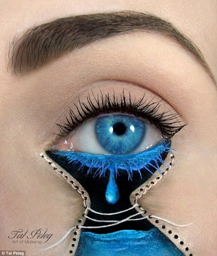 Makeup artist who paint pictures on her eyelids